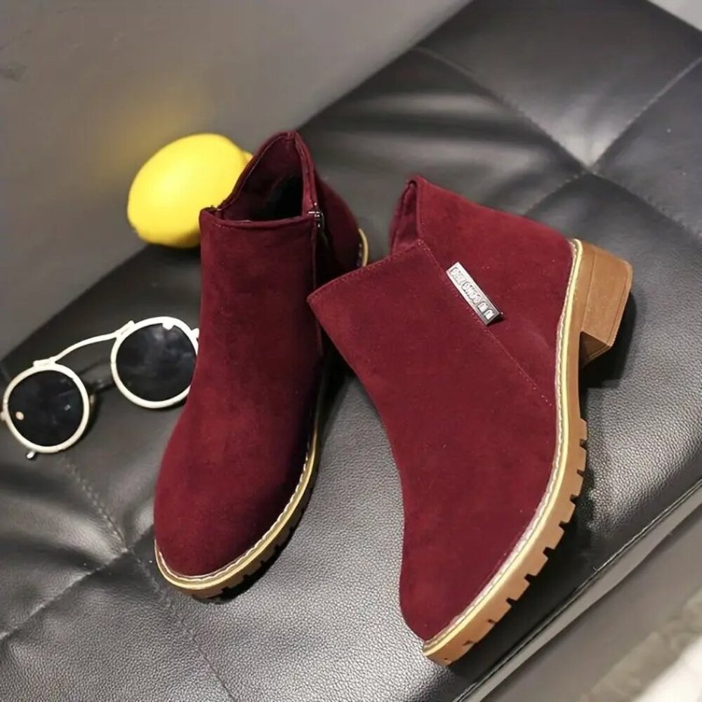 Burgandy Ankle Booties